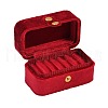 Mini Rectangle Velvet Ring Storage Boxes with Snap Buttons CON-Z009-02E-1
