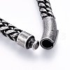 304 Stainless Steel Chain Bracelets BJEW-L631-42AS-3