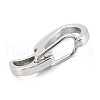 304 Stainless Steel Push Gate Snap Keychain Clasp Findings STAS-C024-19P-3