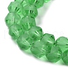 Electroplate Transparent Glass Beads Strands EGLA-I018-FA05-3