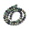 Natural Green Line Jaspe Beads Strands G-K317-A15-4