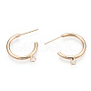Brass Stud Earring Findings X-KK-S345-030G-1