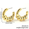 Geometric Shiny Plastic Stud Earrings FD4896-15-1