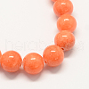 Natural Dyed Yellow Jade Gemstone Bead Strands X-G-R271-8mm-Y31-2