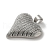 Rack Plating Brass Micro Pave Clear Cubic Zirconia Pendants KK-R158-12P-2