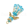 Handmade Glass Seed Beaded Angel Pendants PALLOY-MZ00499-05-4