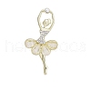 Ballet Dancer Alloy Rhinestone Brooches for Backpack Clothes PW-WG8EE58-01-1
