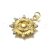Brass Micro Pave Cubic Zirconia Pendants KK-C090-18G-2