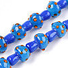 Handmade Lampwork Beads Strands X1-LAMP-N024-09B-2