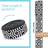 5 Yards Ethnic Style Polycotton Jacquard Rhombus Ribbon OCOR-WH0078-167D-2
