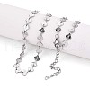 6MM 304 Stainless Steel Shell Shape Link Chain Necklaces NJEW-T016-06P-1