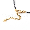Glass Seed Beads Pendant Necklaces NJEW-JN03338-02-3