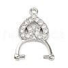 Brass Micro Pave Clear Cubic Zirconia Pendant Bails KK-L229-033P-1