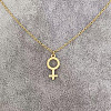 Gender Symbol 201 Stainless Steel with Alloy Pendant Necklaces for Women FS-WG4C551-01-2