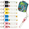 PU Leather & Cotton Name Marker Keychain AJEW-WH0514-015-1