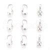 Silver Color Plated Iron Bead Tips X-E038-S-1