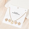 Brass Angel Number Pendant Necklaces & Alloy Pendants Sets SJEW-P005-01G-1