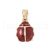 Brass Enamel Pendants KK-Z107-07G-1