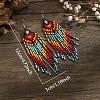 Bohemian Style Arrow Glass Bead Handmade Dangle Earrings NB2275-4