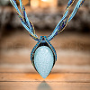 Bohemian Style Teardrop Zinc Alloy & Resin & Glass Seed Beaded Pendant Necklaces FS-WGFDF3E-04-1