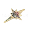 Brass Micro Pave Cubic Zirconia Pendants KK-M322-45G-2