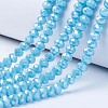 Electroplate Glass Beads Strands EGLA-A034-P10mm-B15-1