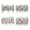 DELORIGIN 4Pcs 4 Styles Brass Box Clasps KK-DR0001-13-1
