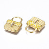 Brass Micro Pave Cubic Zirconia Enamel Pendants ZIRC-Q200-020D-NF-3