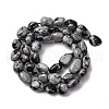 Natural Snowflake Obsidian Beads Strands G-K395-A04-02-3