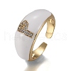 Brass Micro Pave Clear Cubic Zirconia Cuff Rings RJEW-H538-03G-P-3