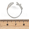Brass Adjustable Cuff Rings for Women RJEW-B132-02B-P-5