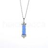 Glass Chip Wishing Bottle Cone Love Glass Pendant Necklaces FL0210-1-1