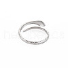 Non-Tarnish 304 Stainless Steel Snake Open Cuff Ring for Women RJEW-S405-179P-2