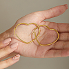 Simple Romantic Stainless Steel Heart Hoop Earrings XB0293-3