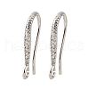 Brass Earring Hooks EJEW-R025-14P-1