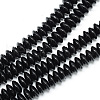 Synthetic Black Stone Bead Spacer Strands G-R359-3x6-01-1-1