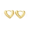 Heart Brass Hoop Earrings for Women KK-B089-37G-1