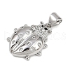 Brass Micro Pave Cubic Zirconia Pendants KK-A260-07D-P-2