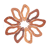 20Pcs Walnut Wood Hollow out Pendants WOOD-CJ0001-22-1