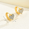 Classic Stainless Steel Heart Hoop Earrings FQ6847-1-3
