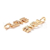Brass Micro Pave Clear Cubic Zirconia Pendants ZIRC-Z019-35G-NR-3