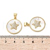 Brass Micro Pave Cubic Zirconia Pendants KK-U070-12B-G-3