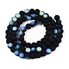 Frosted Opaque Glass Beads Strands GLAA-T032-P6mm-MBB01-2