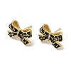 Bowknot Brass Stud Earrings EJEW-R162-05G-2