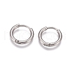 Tarnish Resistant 304 Stainless Steel Huggie Hoop Earrings EJEW-G272-02-10mm-P-1