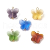 Faceted Transparent Glass Charms PALLOY-JF01965-1