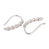 Rack Plating Brass Cubic Zirconia Earring Hooks KK-S374-05P-01-2