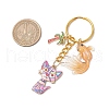 Alloy Acrylic Cat Goldfish Keychains KEYC-JKC01214-01-3