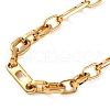 PVD Vacuum Plating 201 Stainless Steel Cable Chain Bracelets BJEW-B078-63G-2