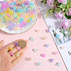 SUNNYCLUE 540Pcs 9 Colors Transparent Acrylic Beads Caps TACR-SC0001-34-3